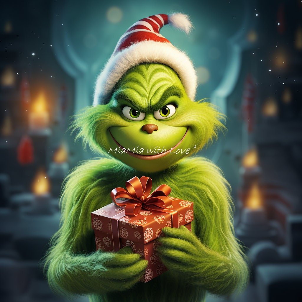 Grinch 1 als Stoff Panel, Stoffdruck, personalisierte Designs, Canvas, – Atelier MiaMia