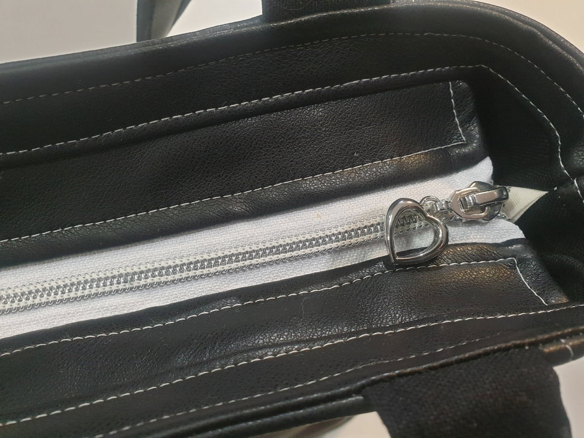 Handtasche einzeln oder im Set mit Geldbörse und Kosmetiktasche Blumen/Eukalyptus von Atelier MiaMia
