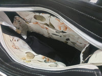 Handtasche einzeln oder im Set mit Geldbörse und Kosmetiktasche Blumen/Eukalyptus von Atelier MiaMia