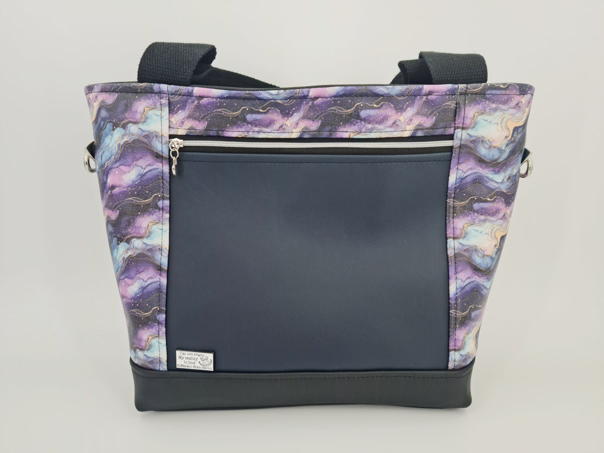 Handtasche einzeln oder im Set mit Geldbörse und Kosmetiktasche Grinsekatze von Atelier MiaMia