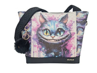 Handtasche einzeln oder im Set mit Geldbörse und Kosmetiktasche Grinsekatze von Atelier MiaMia