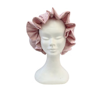 Bonnet Satin rosa Tupfen