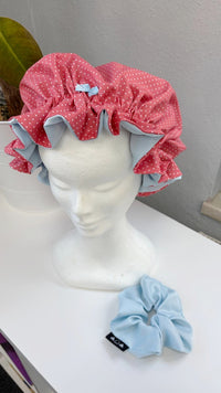 Bonnet Satin aprico hellblau