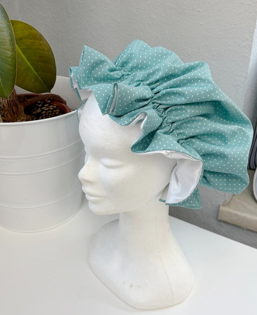 Bonnet Satin aqua