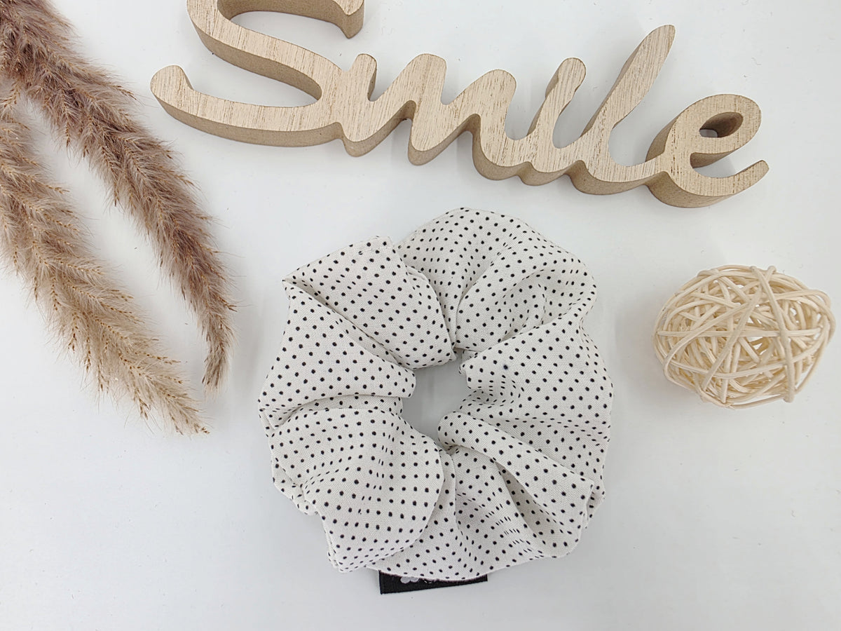 Handmade XL Scrunchie – Stylisches Haargummi im Dots rosa punkte Design scrunchie heatless curls