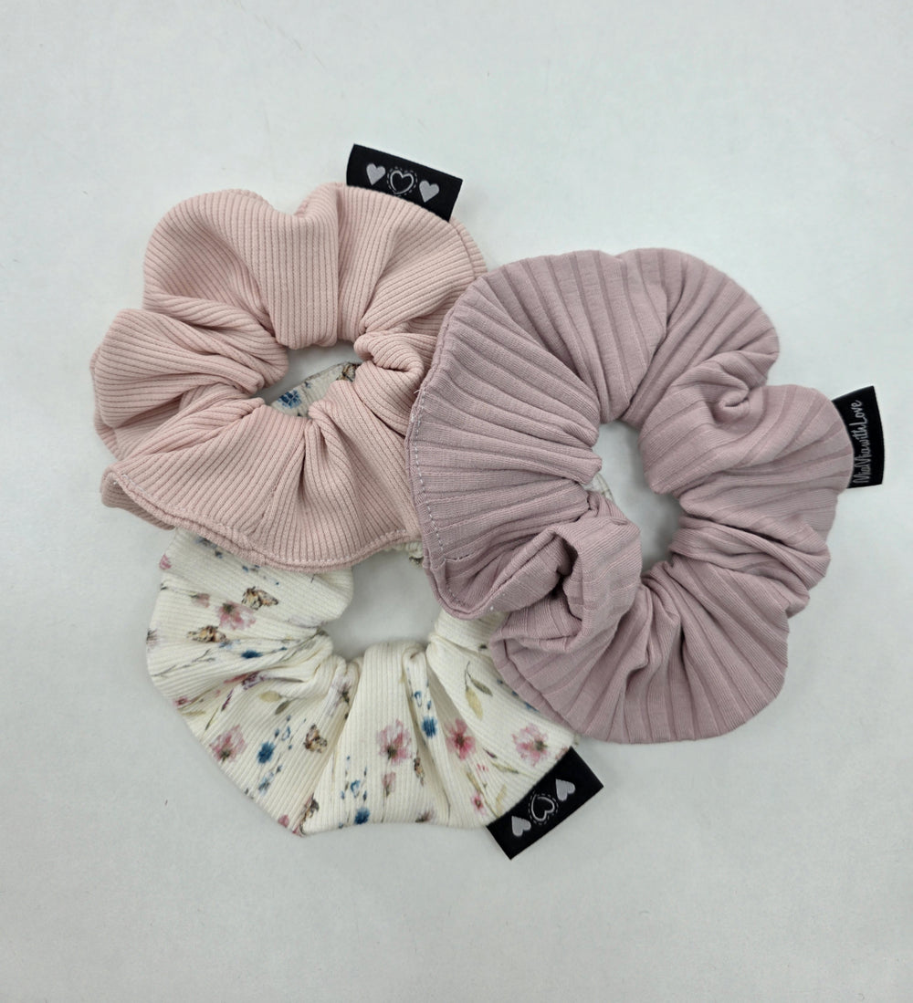 Handmade XL Scrunchie – Stylisches Haargummi im Rippjersey mint Design scrunchie heatless curls