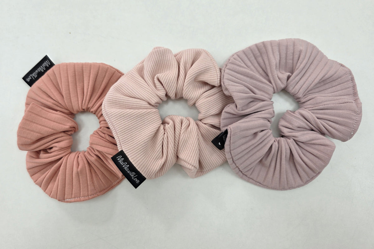 Handmade XL Scrunchie – Stylisches Haargummi im Rippjersey mint Design scrunchie heatless curls