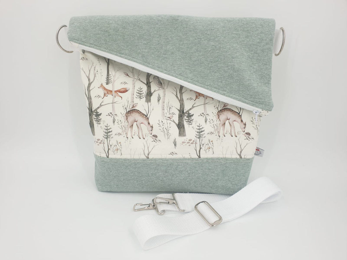 Handtasche einzeln oder im Set mit Geldbörse Waldtiere Rehe 117 von Atelier MiaMia