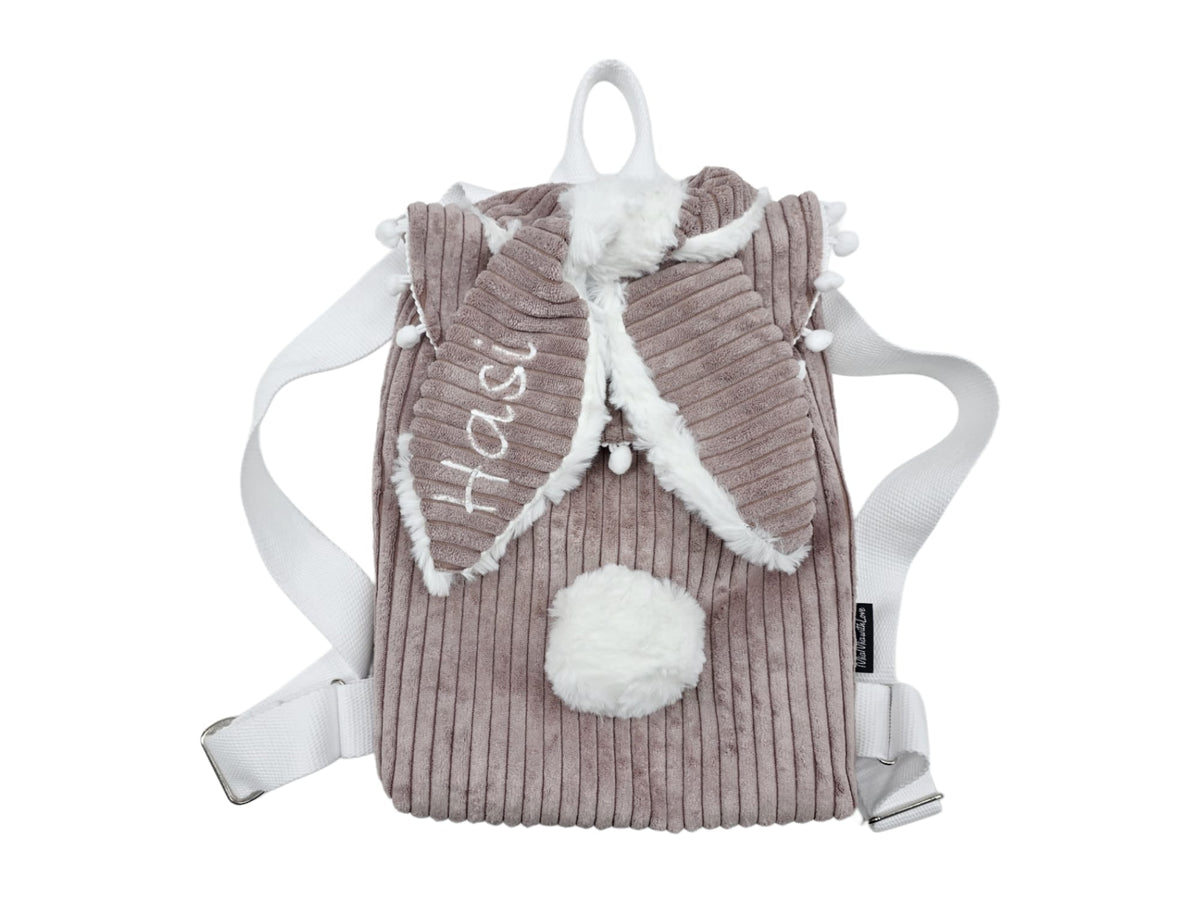 🐰 Kinder Rucksack „Hase“ aus Cord – personalisierbar | Kuschelig & leicht