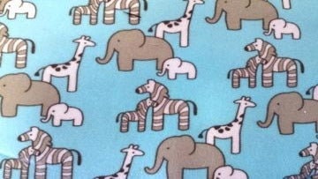 Flanell- Elefant, Giraffe 4