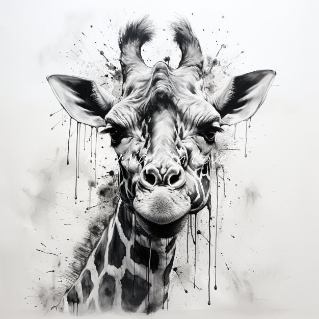 Giraffe, Stoffdruck, personalisierte Designs, Canvas, Kunstleder, Softshell oder Samt