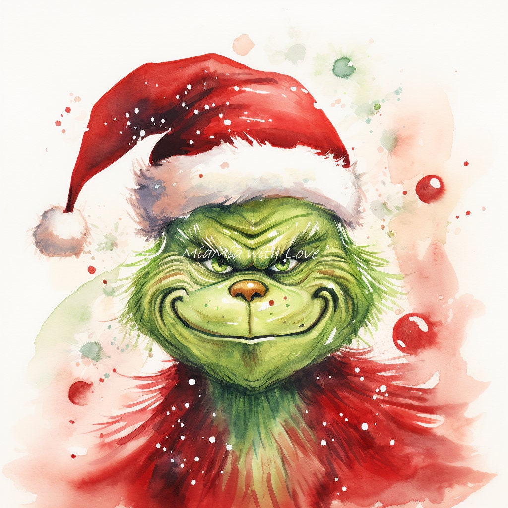 Grinch 2 als Stoff Panel, Stoffdruck, personalisierte Designs, Canvas, Kunstleder, Softshell oder Samt