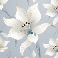 Lilien 4 Motive als Stoff Panel, Stoffdruck, personalisierte Designs, Canvas, Kunstleder, Softshell oder Samt