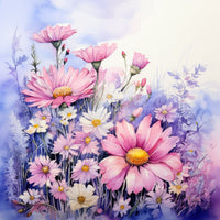 Blumenwiese 3 Motive als Stoff Panel, Stoffdruck, personalisierte Designs, Canvas, Kunstleder, Softshell oder Samt